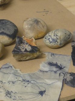 impression cyanotype sur papier japonais